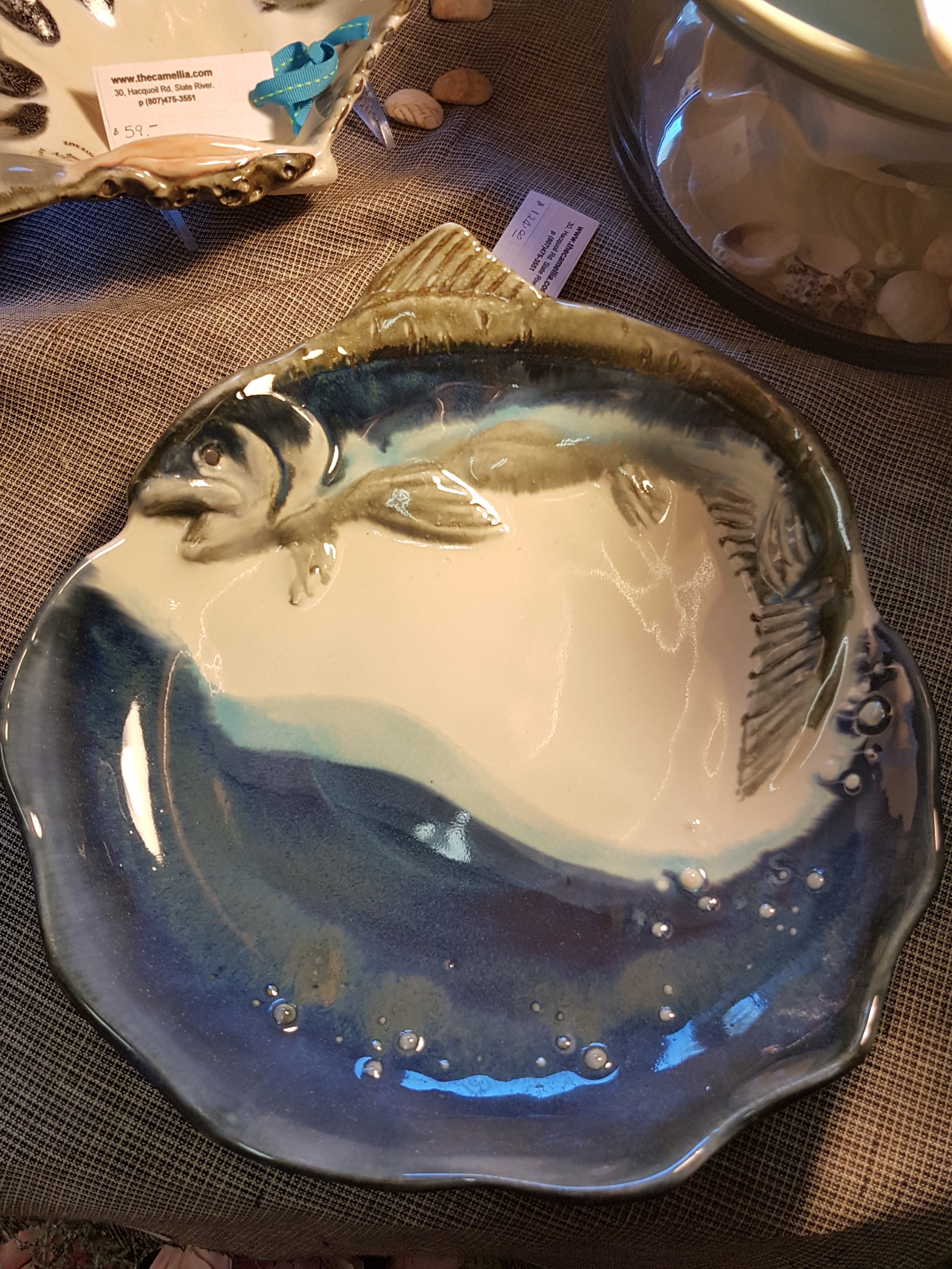 Fish themed  nautical Pottery dish