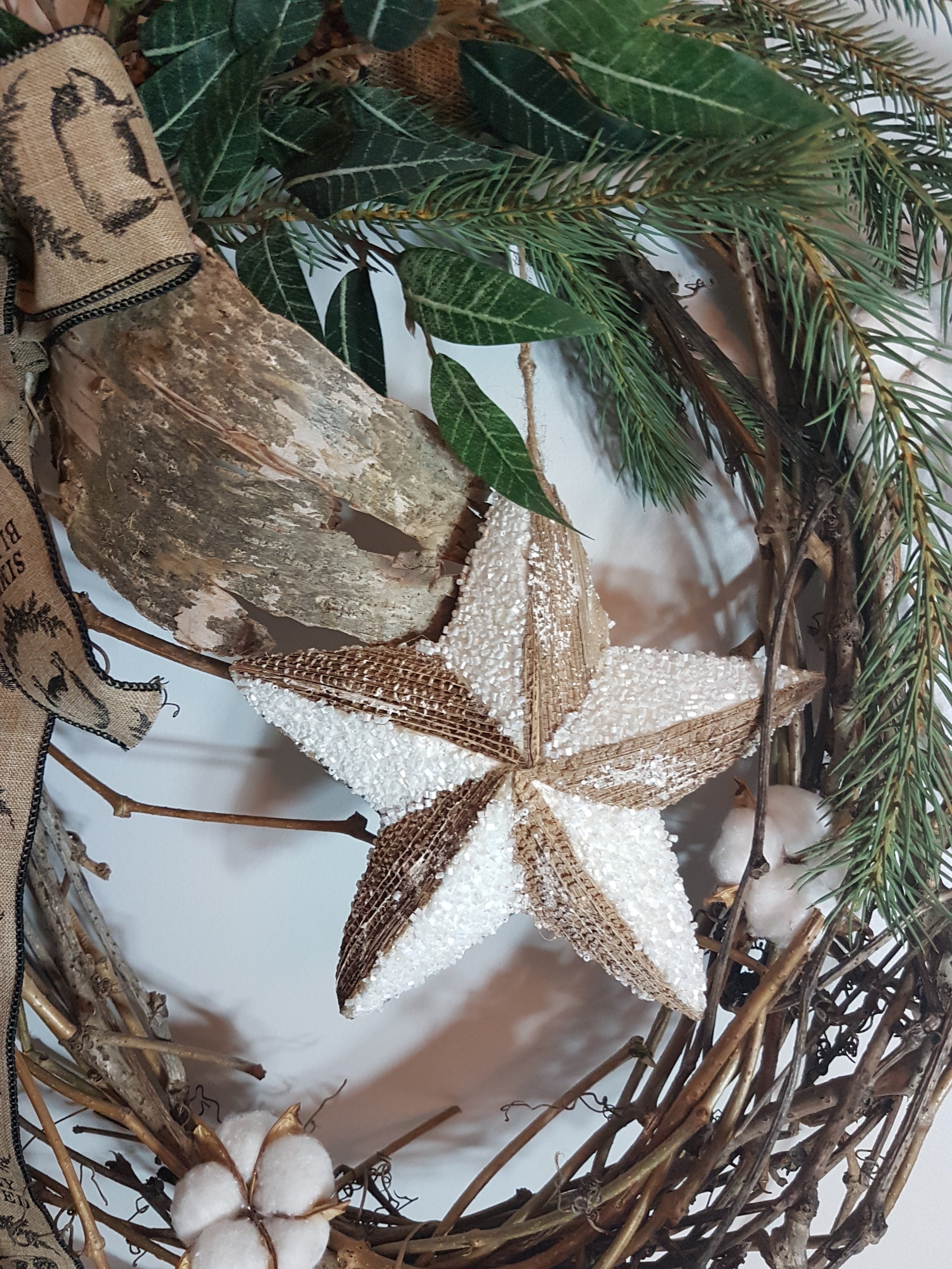 star in farmhouse wreath