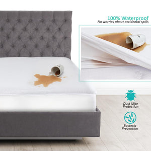 Open image in slideshow, clara clark waterproof mattress pad
